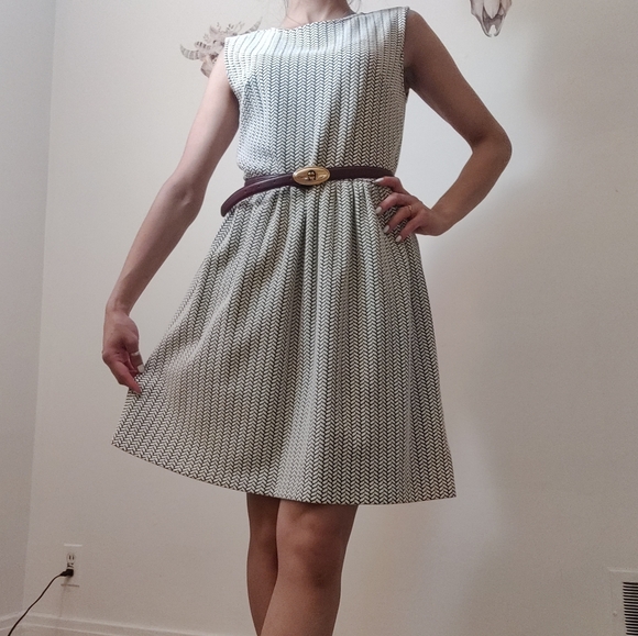 Loft white gray casual dress - Picture 4 of 11